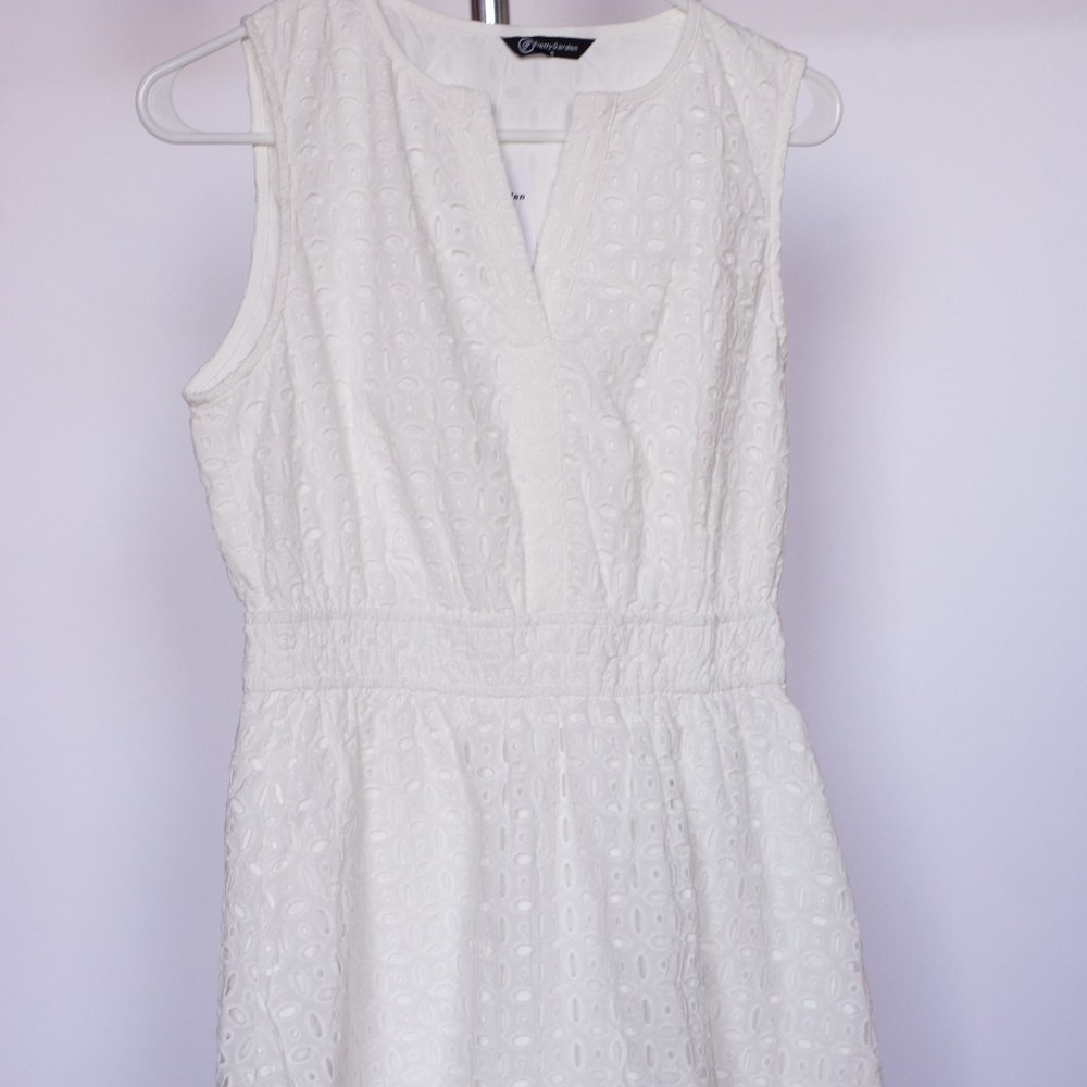 White Eyelet Dress NWT